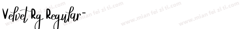 Velvet Rg Regular字体转换